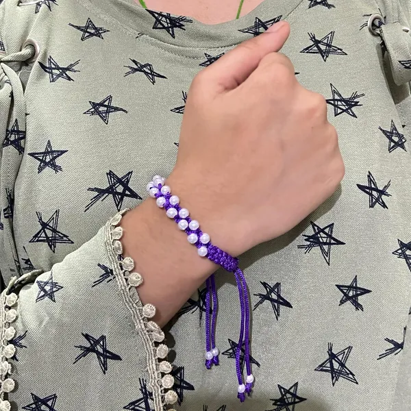 Violet_Handmade_Adjustable_Bracelet_Wristband_Friendship_Band_For_Women_Skin_Friendly