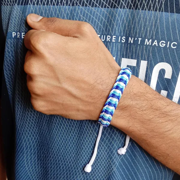 Blue_&_Light_Blue_&_White_Handmade_Adjustable_Bracelet_Friendship_Band_For_Men_And_Women_Skin_Friendly