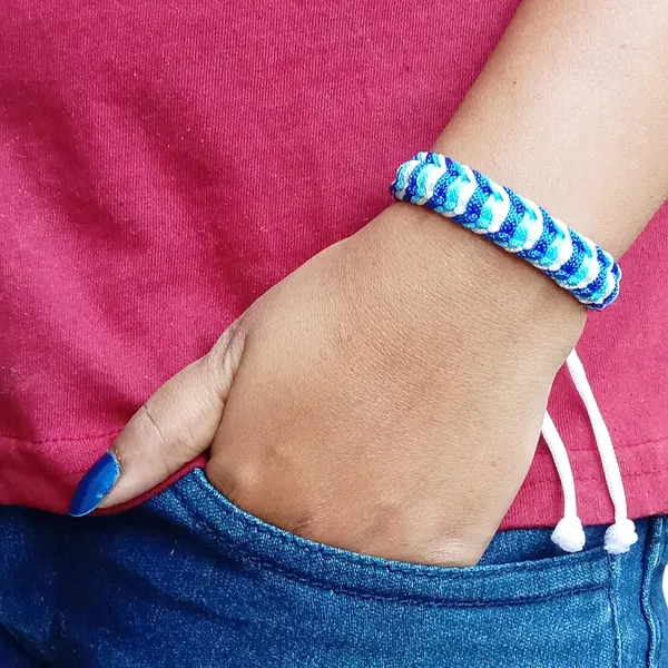 Blue_&_Light_Blue_&_White_Handmade_Adjustable_Bracelet_Friendship_Band_For_Men_And_Women_Skin_Friendly