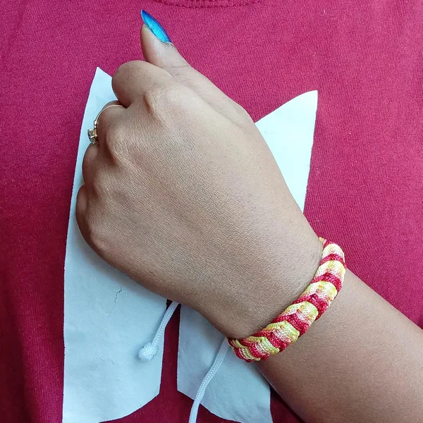 Maroon_&_Peach__Handmade_Adjustable_Bracelet_For_Men_And_Women_Skin_Friendly