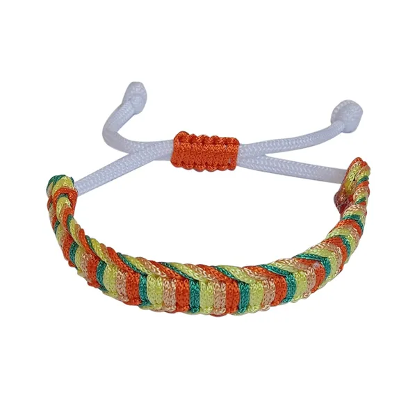 Orange_And_Green_Handmade_Adjustable_Bracelet_Friendship_Band_For_Men_And_Women