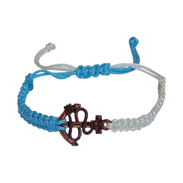 Blue_And_White_Handmade_Adjustable_Bracelet_With_Anchor_Charm_Bracelet_Friendship_Band_For_Women_Skin_Friendly