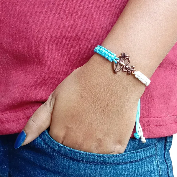 Blue_And_White_Handmade_Adjustable_Bracelet_With_Anchor_Charm_Bracelet_Friendship_Band_For_Women_Skin_Friendly