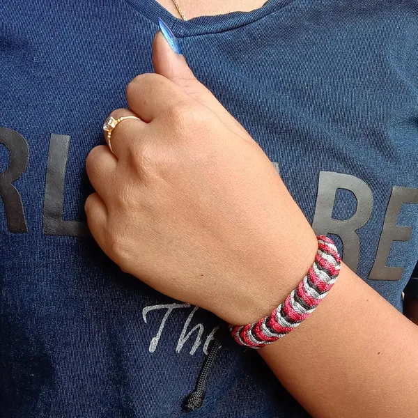 Maroon_&_Grey_And_Black_Handmade_Adjustable_Bracelet_Friendship_Band_For_Men_And_Women_Skin_Friendly
