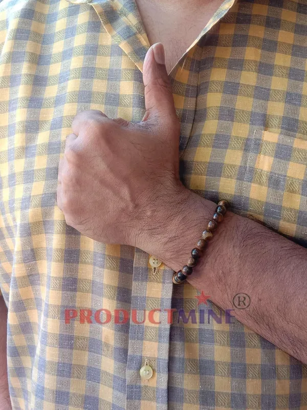 Brown__Tiger_Eye_Semi_Precious_Stone_Bracelet_Stretchable_Energized_Wristband_Gift_For_Special_Ones.