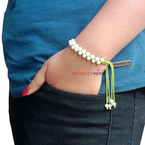 Military_Green_Handmade_Adjustable_Bracelet_Friendship_Band_For_Women_Skin_Friendly_-_Olive_Green