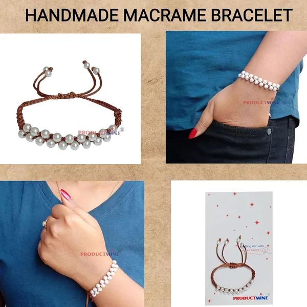Brown_Handmade_Adjustable_Bracelet_Wristband_Friendship_Band_For_Women_Skin_Friendly