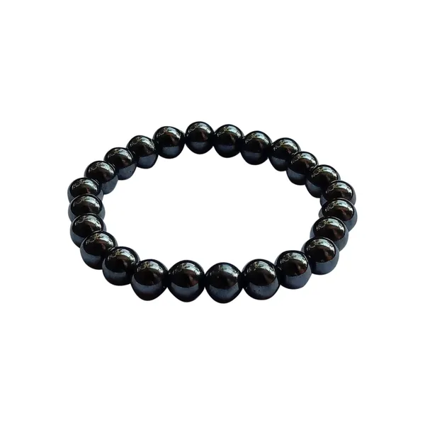 Black_Hematite_Stretchable_Bracelet_For_Protection_And_Grounding_Crystal_Healing_Gemstone_(8Mm)