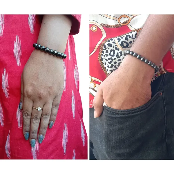 Black_Hematite_Stretchable_Bracelet_For_Protection_And_Grounding_Crystal_Healing_Gemstone_(8Mm)