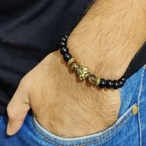 Black_Lion_Head_Bracelet_With_Tiger_Eye_Natural_Stone_Stretchable_Bracelet_For_Girls,_Men,_Boys_And_Women_Gift