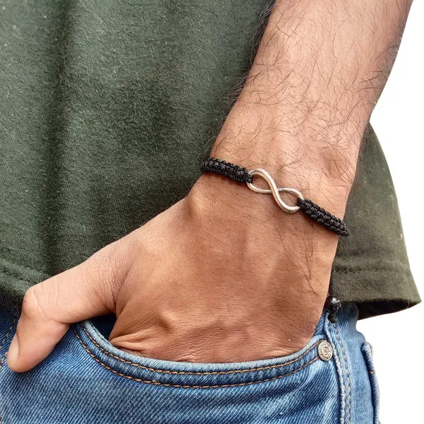 Black_Infinity_Charm_Thread_Bracelet_Adjustable_Wristband_For_Girls,_Men,_Boys_And_Women