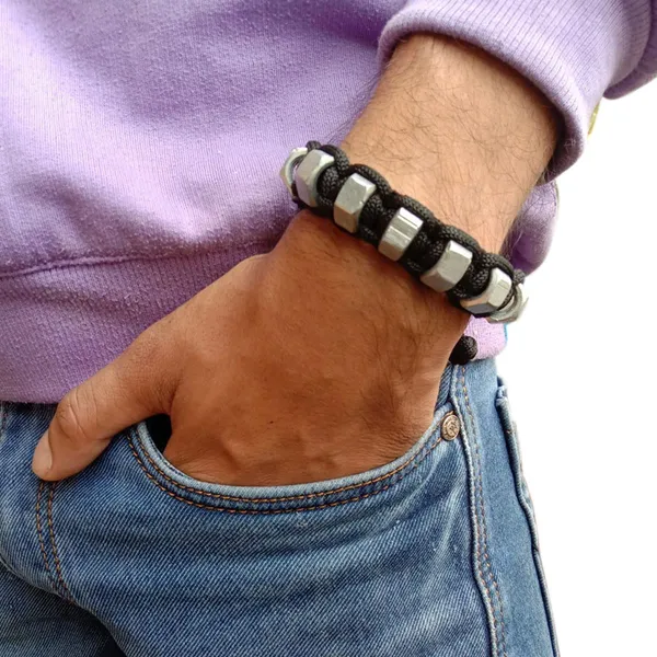 Black_Hex_Nut_Dhaakad_Macrame_Adjustable_Bracelet_Gift_For_Men_And_Women