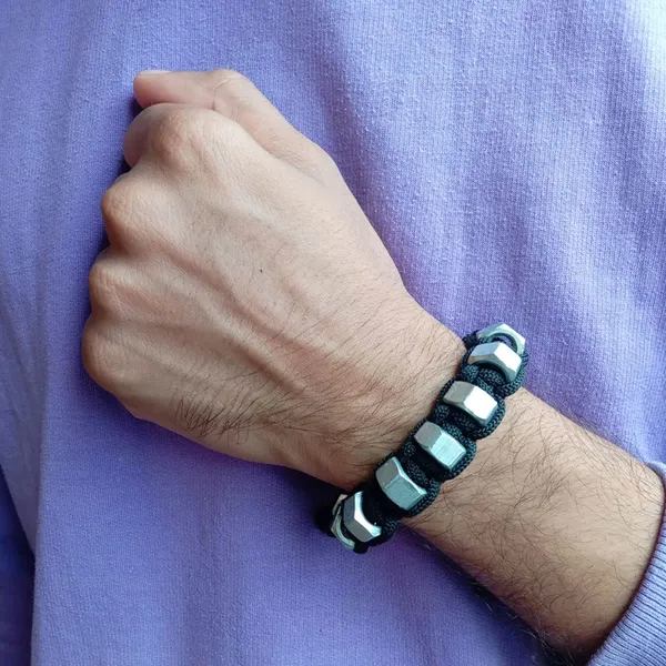 Black_Hex_Nut_Dhaakad_Macrame_Adjustable_Bracelet_Gift_For_Men_And_Women