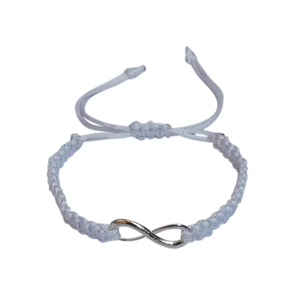 White_Infinity_Charm_Thread_Bracelet_Adjustable_Wristband_For_Girls,_Men,_Boys_And_Women