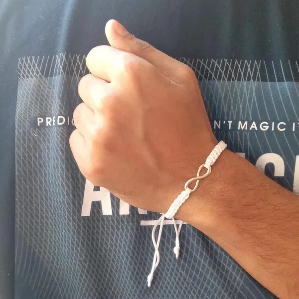 White_Infinity_Charm_Thread_Bracelet_Adjustable_Wristband_For_Girls,_Men,_Boys_And_Women
