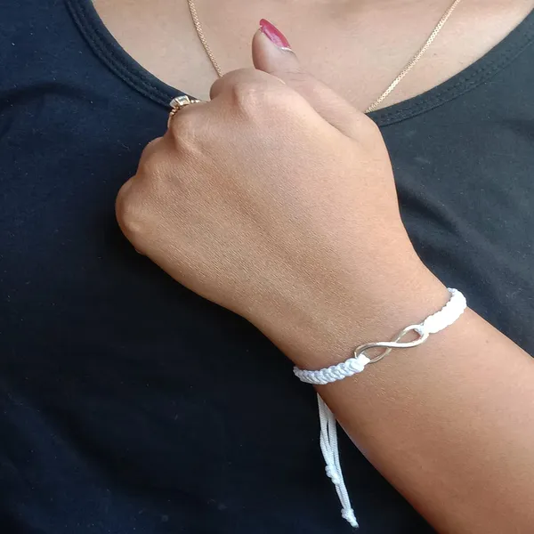 White_Infinity_Charm_Thread_Bracelet_Adjustable_Wristband_For_Girls,_Men,_Boys_And_Women