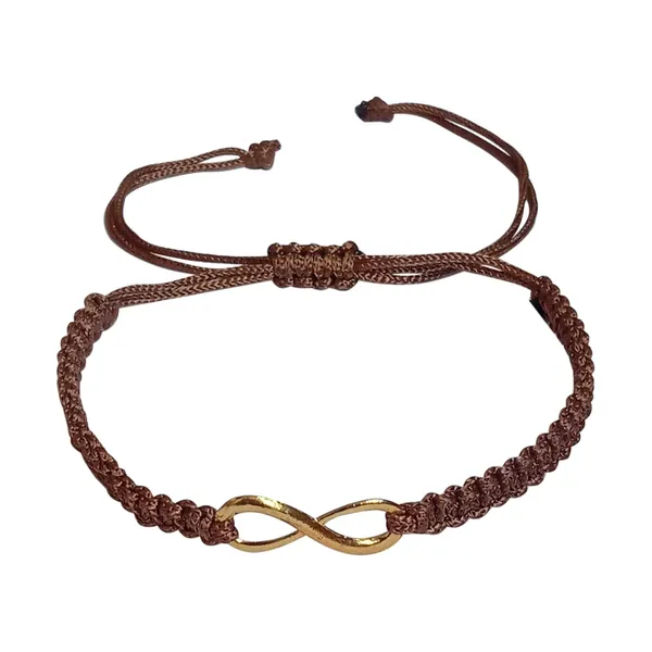 Brown_Infinity_Charm_Thread_Bracelet_Adjustable_Wristband_For_Girls,_Men,_Boys_And_Women