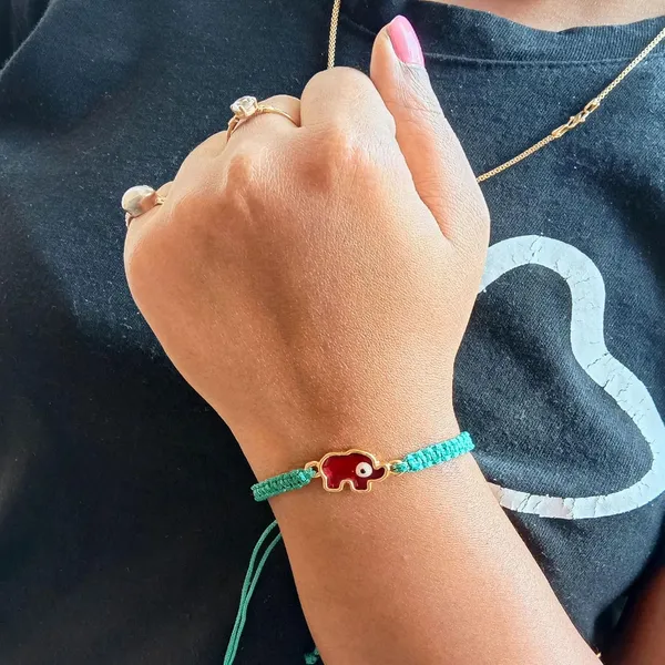 Turquoise_Green_Elephant_Evil_Eye_Bracelet_Adjustable_Wristband_Handmade_Friendship_Brand_For_Girls,_Men,_Boys_And_Women_Gift