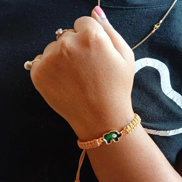 Golden_Brown_Elephant_Evil_Eye_Bracelet_Adjustable_Wristband_Handmade_Friendship_Brand_For_Girls,_Men,_Boys_And_Women_Gift