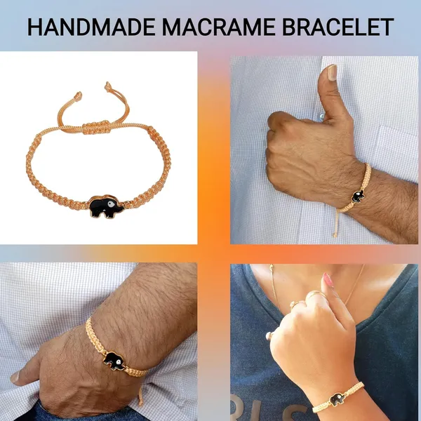 Golden_Brown_Elephant_Evil_Eye_Bracelet_Adjustable_Wristband_Handmade_Friendship_Brand_For_Girls,_Men,_Boys_And_Women_Gift