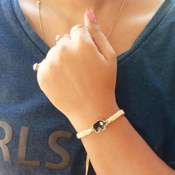 Golden_Brown_Elephant_Evil_Eye_Bracelet_Adjustable_Wristband_Handmade_Friendship_Brand_For_Girls,_Men,_Boys_And_Women_Gift