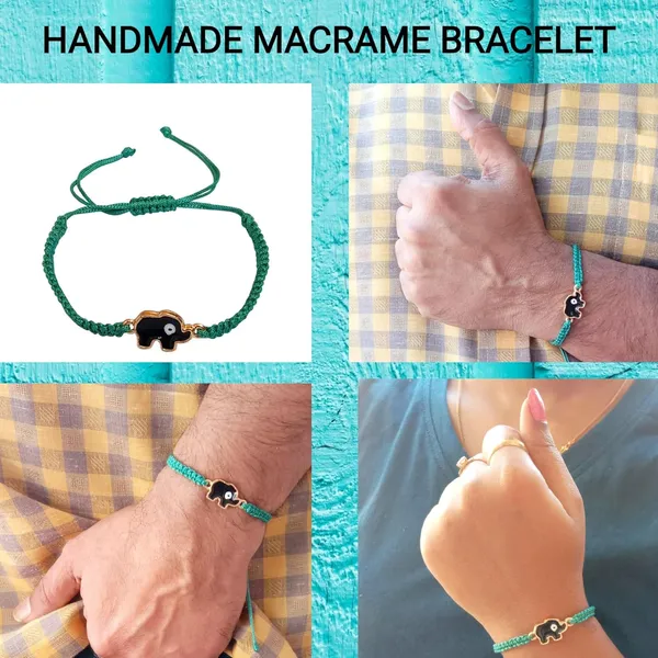 Turquoise_Green_Elephant_Evil_Eye_Bracelet_Adjustable_Wristband_Handmade_Friendship_Brand_For_Girls,_Men,_Boys_And_Women_Gift
