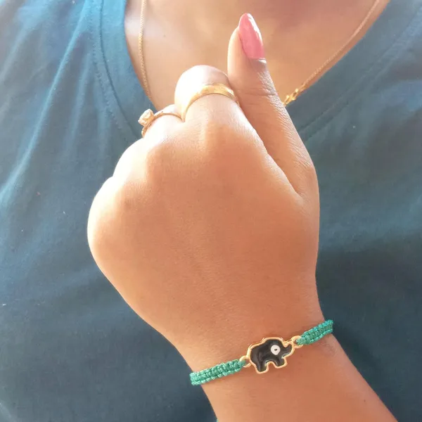 Turquoise_Green_Elephant_Evil_Eye_Bracelet_Adjustable_Wristband_Handmade_Friendship_Brand_For_Girls,_Men,_Boys_And_Women_Gift
