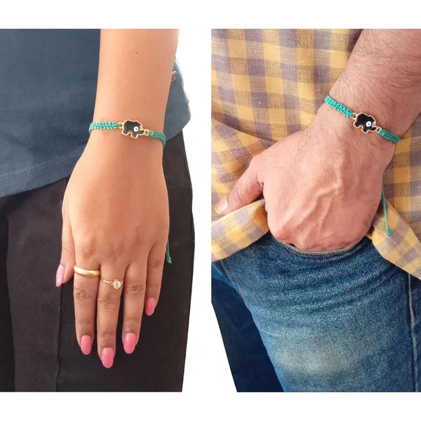 Turquoise_Green_Elephant_Evil_Eye_Bracelet_Adjustable_Wristband_Handmade_Friendship_Brand_For_Girls,_Men,_Boys_And_Women_Gift