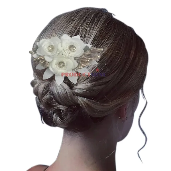 White_Floral_Hair_Comb_Pin_Floral_For_Women_And_Girls_Hair