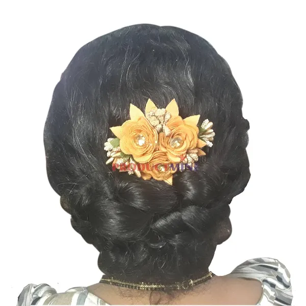 Brown_Floral_Hair_Comb_Pin_Floral_For_Women_And_Girls_Hair