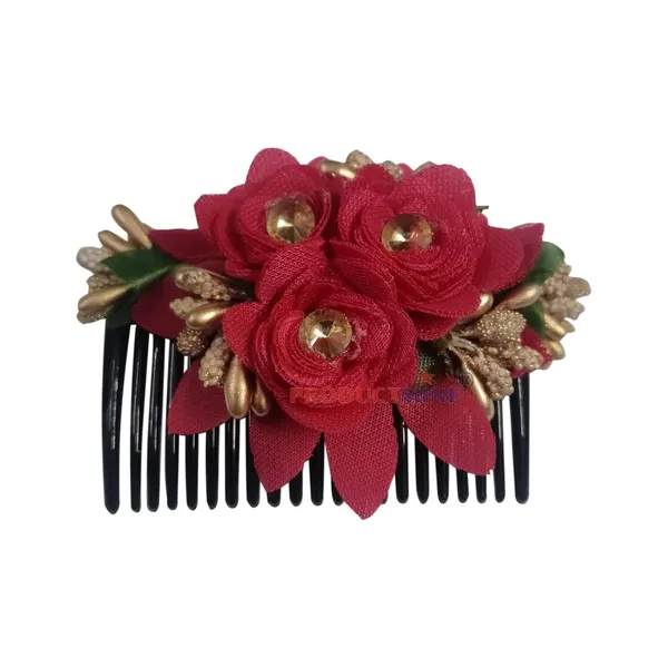 Magenta_Floral_Hair_Comb_Pin_Floral_For_Women_And_Girls_Hair