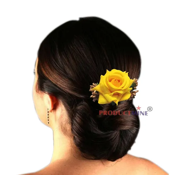 Yellow_Floral_Hair_Comb_Pin_Floral_For_Women_And_Girls_Hair