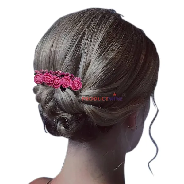 Pink_Floral_Hair_Comb_Flower_Hair_Comb_Artificial_Flower_Pin_Floral_For_Women_And_Girls_Hair