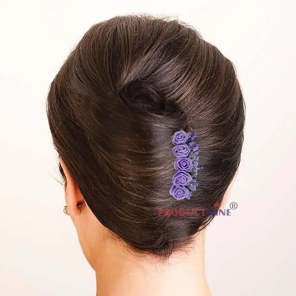 Purple_Floral_Hair_Comb_Artificial_Flower_Pin_Floral_For_Women_And_Girls_Hair