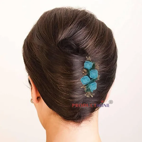 Blue_Floral_Hair_Comb_Pin_Floral_For_Women_And_Girls_Hair