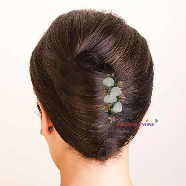 White_Hair_Comb_Pin_Floral_For_Women_And_Girls_Hair