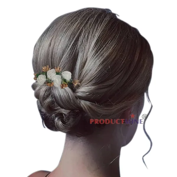 White_Hair_Comb_Pin_Floral_For_Women_And_Girls_Hair