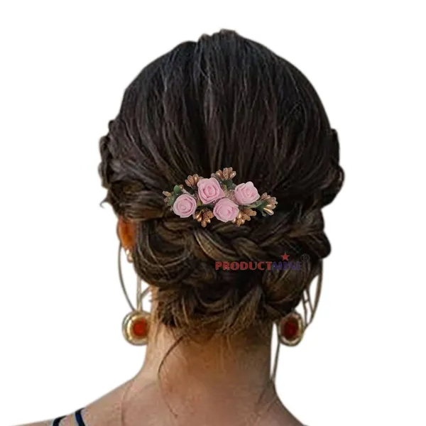 Pink_Floral_Hair_Comb_Pin_Floral_For_Women_And_Girls_Hair