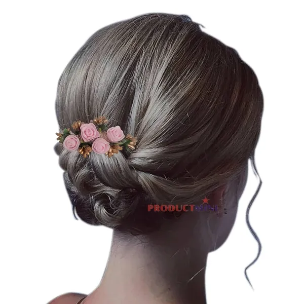 Pink_Floral_Hair_Comb_Pin_Floral_For_Women_And_Girls_Hair