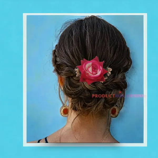 Magenta_Floral_Hair_Comb_Pin_Floral_For_Women_And_Girls_Hair