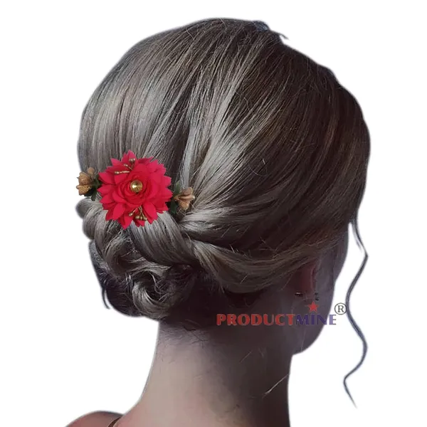 Magenta_Floral_Hair_Comb_Pin_Floral_For_Women_And_Girls_Hair