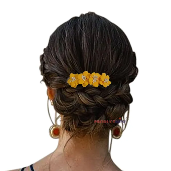 Yellow_Floral_Hair_Comb_Hair_Accessories_Floral_For_Women_And_Girls_Hair
