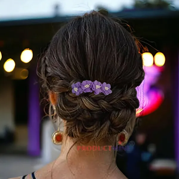 Purple_Floral_Hair_Comb_Pin_Floral_For_Women_And_Girls_Hair