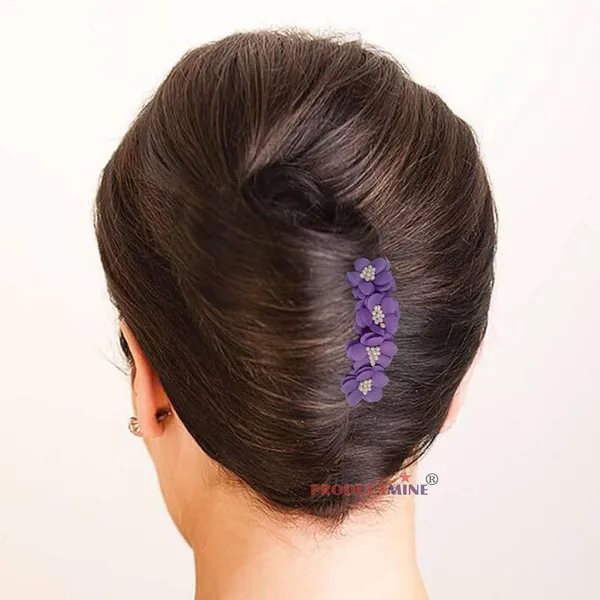 Purple_Floral_Hair_Comb_Pin_Floral_For_Women_And_Girls_Hair