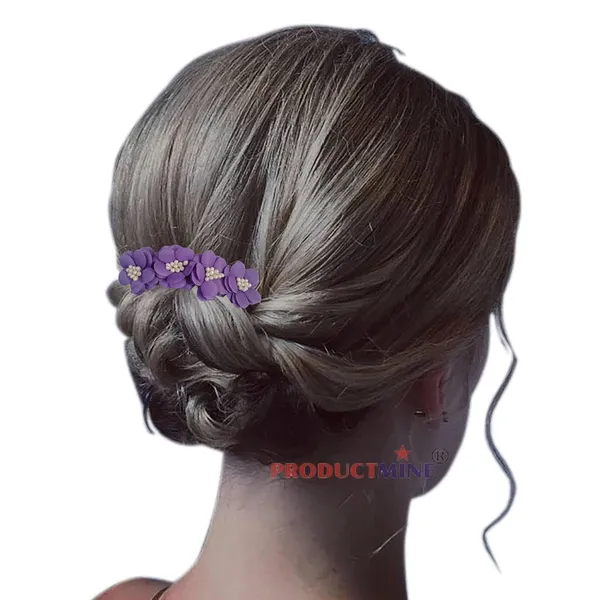 Purple_Floral_Hair_Comb_Pin_Floral_For_Women_And_Girls_Hair