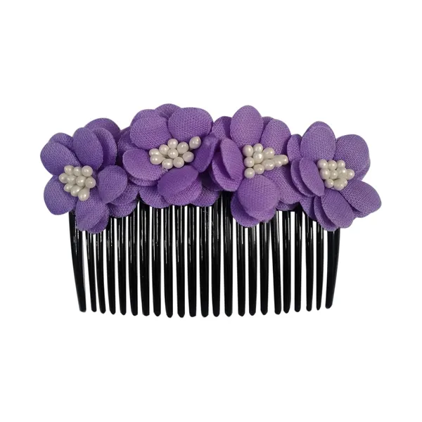 Purple_Floral_Hair_Comb_Pin_Floral_For_Women_And_Girls_Hair