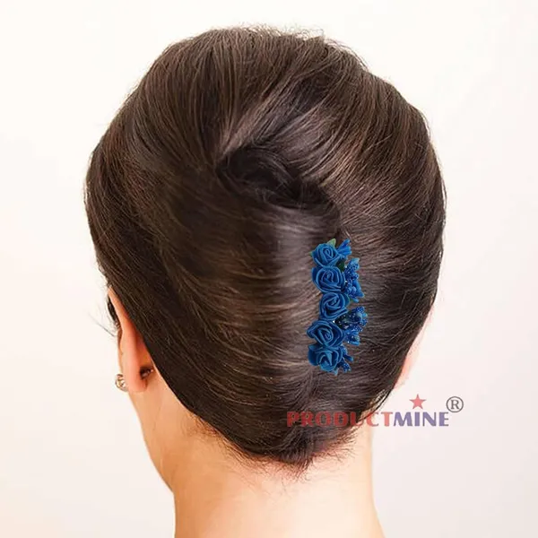 Blue_Hair_Comb_Pin_Floral_For_Women_And_Girls_Hair