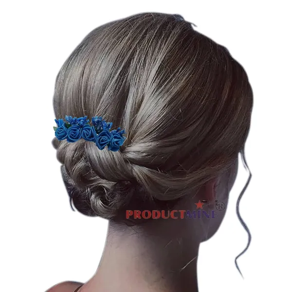Blue_Hair_Comb_Pin_Floral_For_Women_And_Girls_Hair
