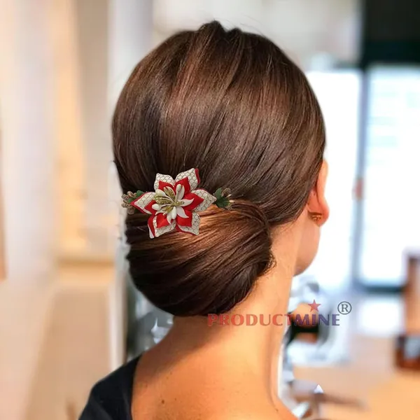 Red_Floral_Hair_Comb_Pin_Floral_For_Women_And_Girls_Hair