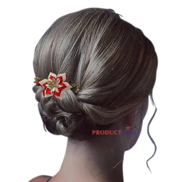 Red_Floral_Hair_Comb_Pin_Floral_For_Women_And_Girls_Hair
